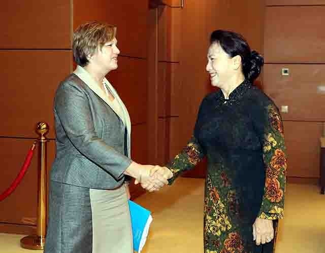 Ketua MN Vietnam, Nguyen Thi Kim Ngan menerima Kepala Perwakilan UNICEF di Vietnam - ảnh 1