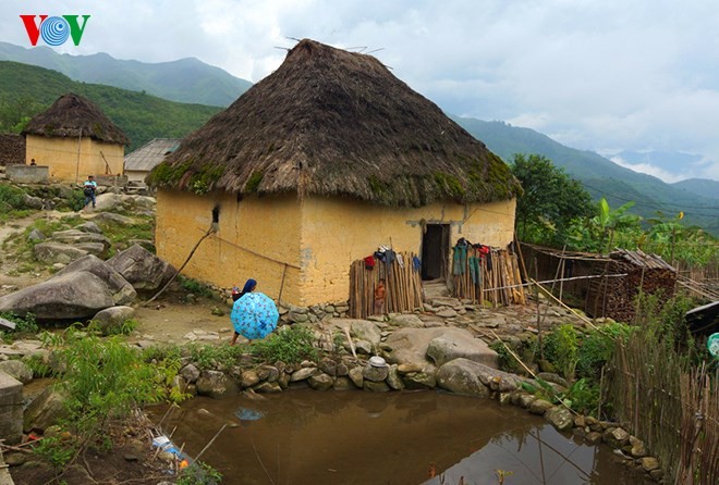 Einzigartige Häuser mit Dächern aus Gras auf dem Berg Kin Chu Phin - ảnh 2