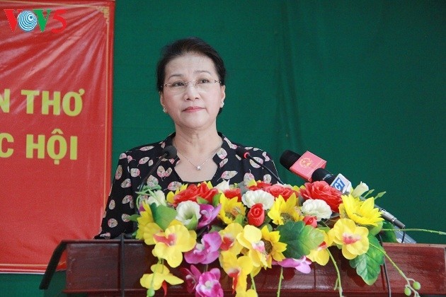 Parlamentspräsidentin Nguyen Thi Kim Ngan trifft Wähler in Can Tho - ảnh 1