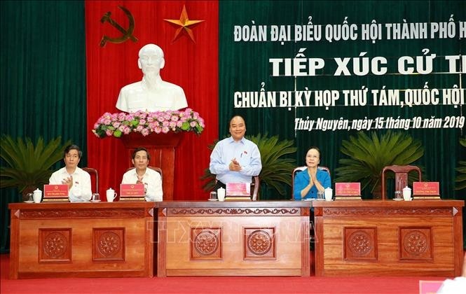 Premierminister Nguyen Xuan Phuc trifft Wähler in Hai Phong - ảnh 1