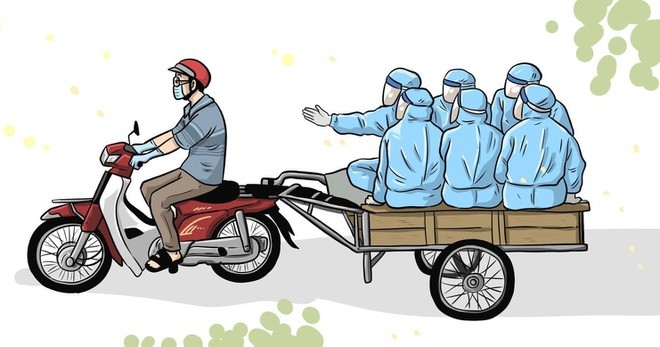 Der Maler und seine Geschichten über die Bekämpfung der Covid-19-Epidemie - ảnh 1