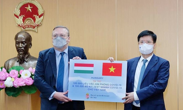 Das Gesundheitsministerium erhält 100.000 Covid-19-Impfdosen aus Ungarn - ảnh 1