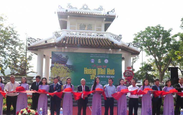 Eröffnung des Festivals der gelben Aprikosenblüte von Hue 2024 - ảnh 1