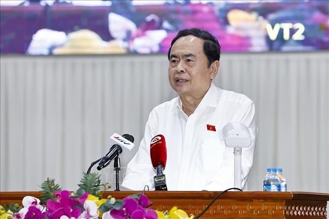 Parlamentspräsident Tran Thanh Man trifft Wähler in Hau Giang - ảnh 1