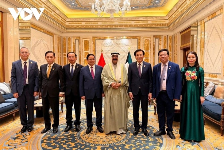 Premierminister Pham Minh Chinh trifft den Emir von Kuwait - ảnh 1