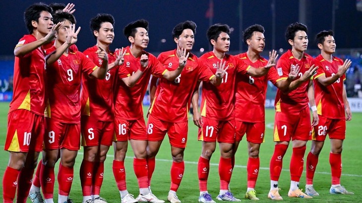 Das vietnamesische U23-Team gewinnt die Bronzemedaille beim U23-Fußballasienmeisterschaft 2026 - ảnh 1