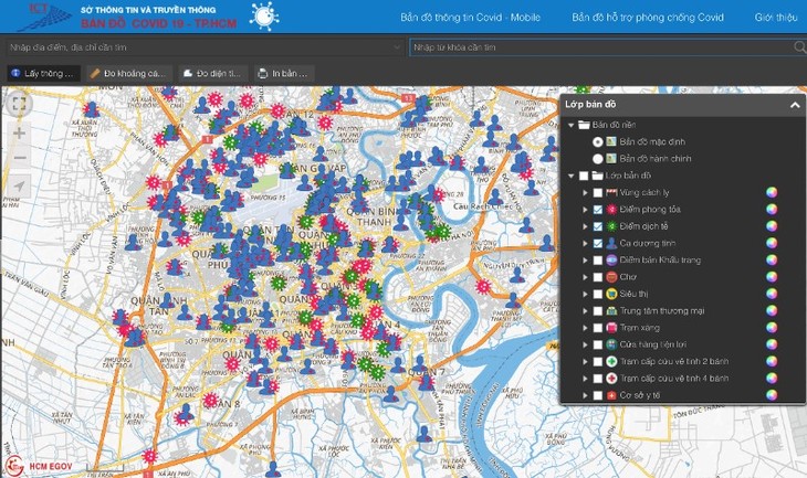 호찌민시, 코로나19 방역 지원 지도를 선보여 - ảnh 1