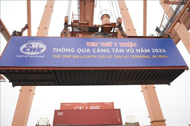 베트남 하이퐁시 떤부항, 4년 연속 컨테이너 100만 TEU 처리 돌파 - ảnh 1