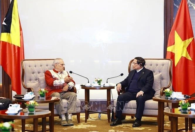 팜 민 찐 총리, ‘아세안 미래 포럼 참석’ 동티모르 대통령 접견 - ảnh 1