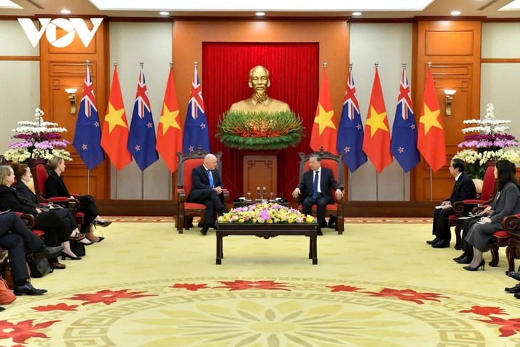 또 럼 당 서기장, ‘베트남 공식 방문’ 뉴질랜드 총리 접견 - ảnh 1