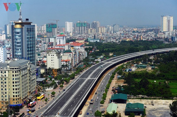 ខ្សែរផ្លូវ highway លើ អាកាសរបស់ទីក្រុងហាណូយត្រូវបានដាក់អោយដំណើការ  - ảnh 1