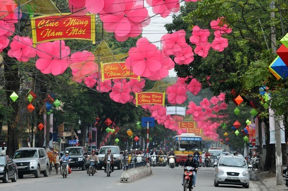 បរិយាកាសទទួលបុណ្យតេតឆ្នាំម្សាញ់សំរិទ២០១៣គ្របដណ្ដប់នៅលើរដ្ឋធានីហាណូយ - ảnh 4