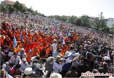 បាតុកម្មរបស់គណបក្សសង្គ្រោះជាតិត្រូវបានបញ្ចប់  - ảnh 1