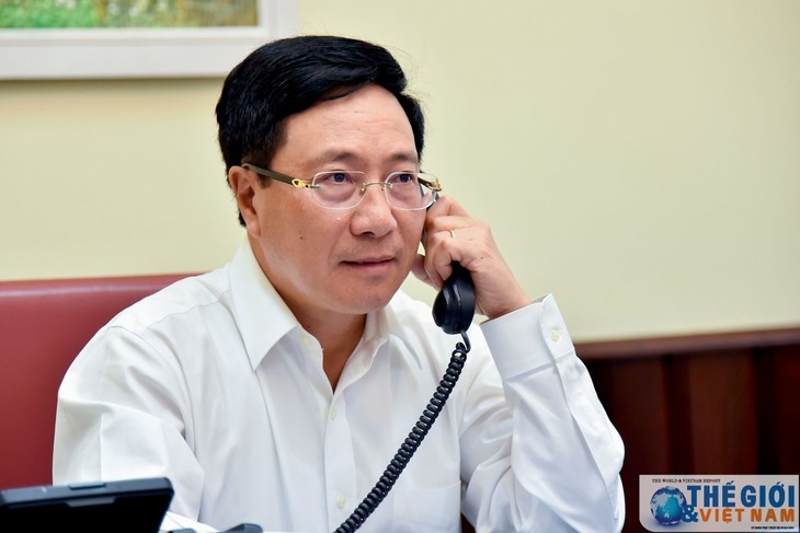 Deputi PM, Menlu Pham Binh Minh mengadakan pembicaraan telepon dengan Menlu Republik Korea - ảnh 1