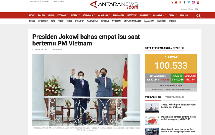 Media Internasional: Pimpinan Baru Vietnam Dorong Hubungan Kemitraan Strategis dengan Indonesia - ảnh 1