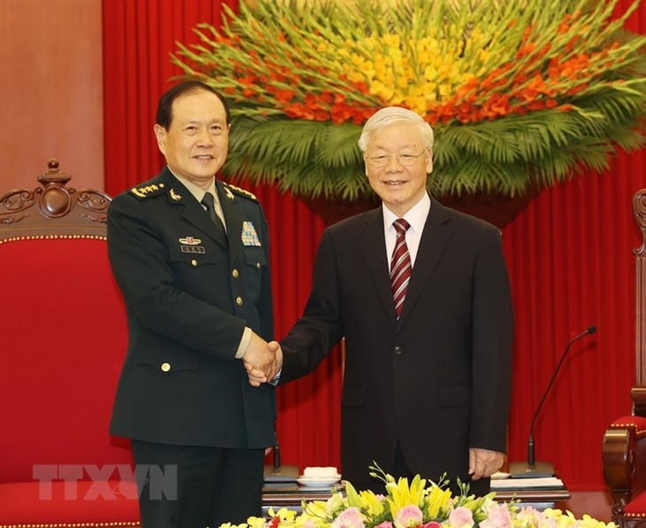 Sekjen Nguyen Phu Trong Terima Menhan Tiongkok - ảnh 1