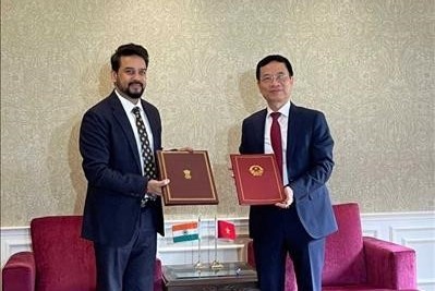 Vietnam dan India Tandatangani Letter of Intent tentang Kerja Sama Pengelolaan Komunikasi Digital dan Informasi Elektronik - ảnh 1