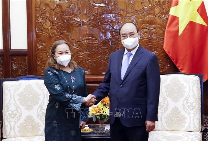 Presiden Nguyen Xuan Phuc Terima Dubes Malaysia yang Berpamitan - ảnh 1