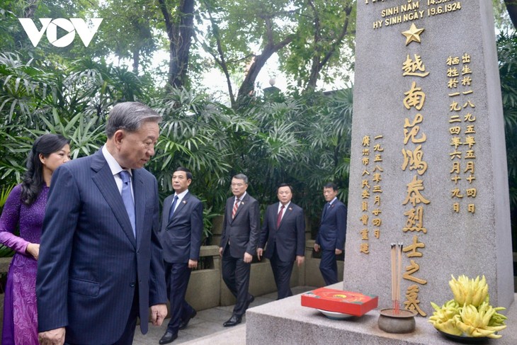 Sekjen, Presiden Vietnam, To Lam Kunjungi Situs Peninggalan Sejarah Asosiasi Pemuda Revolusioner Vietnam di Guangdong - ảnh 1