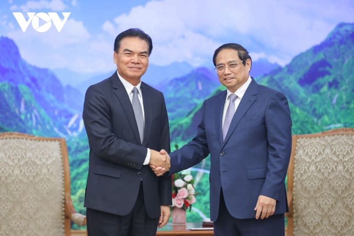 PM Vietnam, Pham Minh Chinh Menerima Menteri Perencanaan dan Investasi Laos - ảnh 1