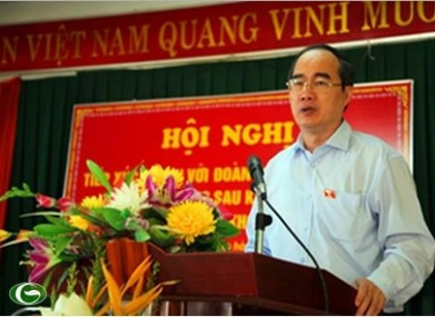 Deputy PM Nguyen Thien Nhan meets voters in Bac Giang  - ảnh 1