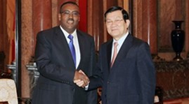 President Truong Tan Sang receives Ethiopian Deputy PM - ảnh 1