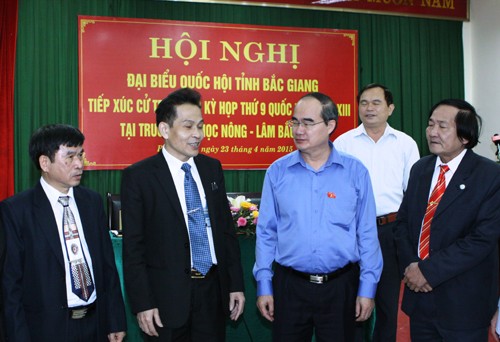 VFF President meets with voters in Bac Giang  - ảnh 1