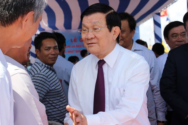 President Truong Tan Sang works with Binh Dinh province - ảnh 1