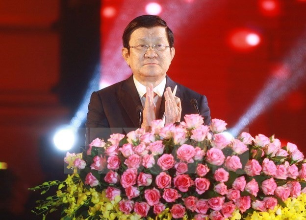 President Truong Tan Sang attends “Homeland Spring” program for OVs - ảnh 1