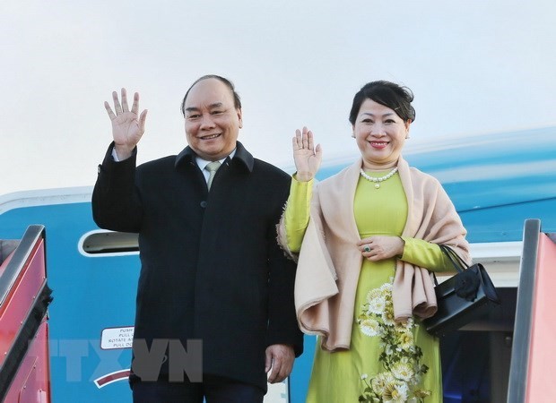 PM arrives in Copenhagen for PG4 Summit, Denmark visit - ảnh 1