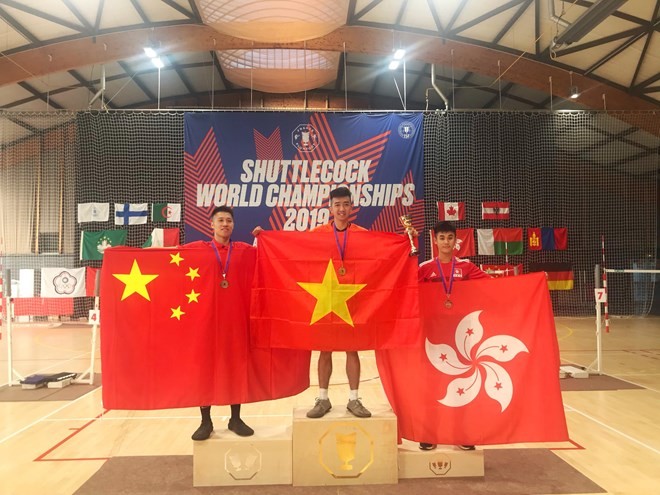 Vietnam wins two golds at 2019 Shuttlecock World Championships - ảnh 1