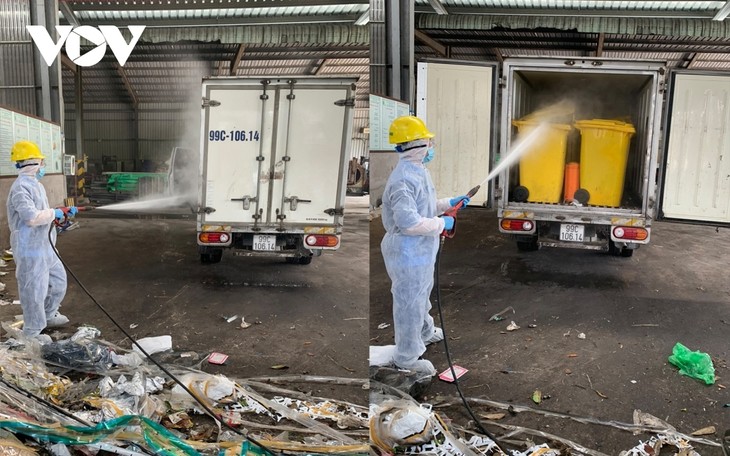 Garbage collection in Bac Ninh's COVID-19 isolation areas - ảnh 5