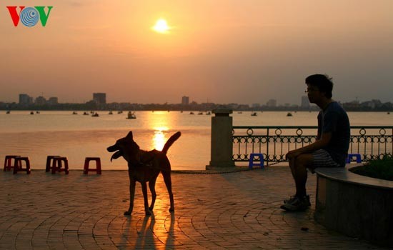 Se promener autour du lac de l'Ouest au crépuscule - ảnh 5