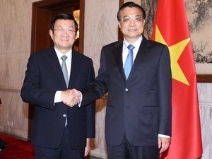 Le président Truong Tân Sang rencontre les dirigeants chinois - ảnh 1