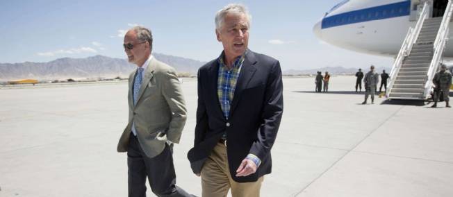 Visite surprise de Chuck Hagel en Afghanistan - ảnh 1