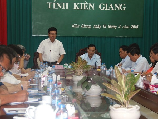 Pham Binh Minh travaille avec les dirigeants de Kien Giang - ảnh 1