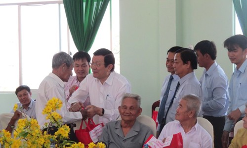 Le président Truong Tan Sang dans la province de Dong Thap - ảnh 1