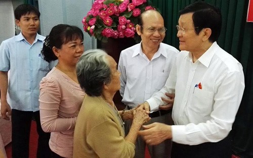 Truong Tan Sang rencontre l’électorat de Ho Chi Minh-ville - ảnh 1