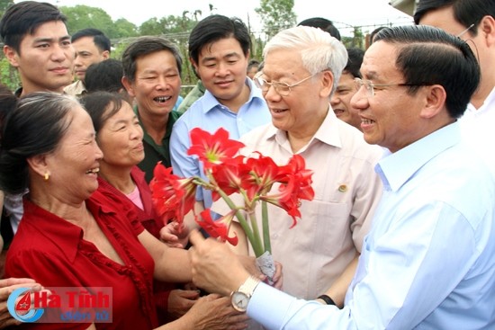 Nguyen Phu Trong à Ha Tinh - ảnh 1