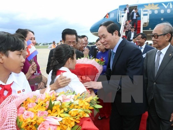 Tran Dai Quang termine sa visite au Cambodge - ảnh 1