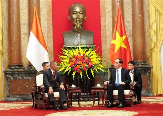 Tran Dai Quang reçoit le ministre indonésien de la défense - ảnh 1