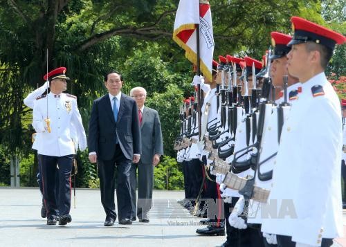 Communiqué commun Vietnam-Singapour  - ảnh 1