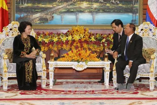 Entretien Nguyen Thi Kim Ngan - Heng Samrin - ảnh 1