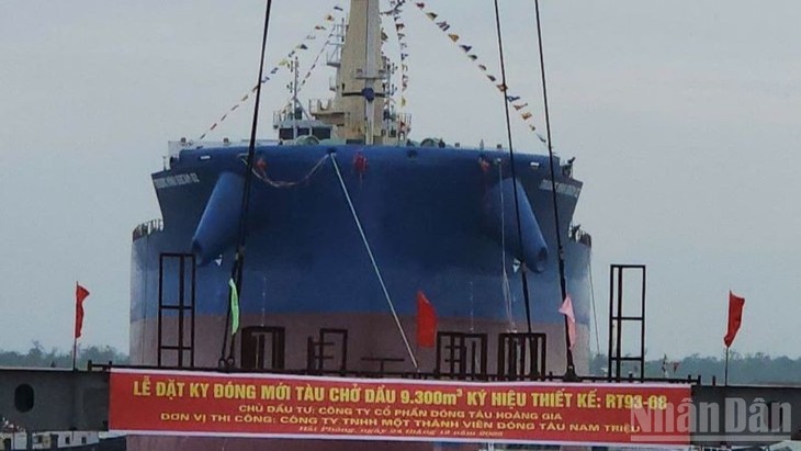 Made-in-Vietnam bulk carrier debuts - ảnh 1