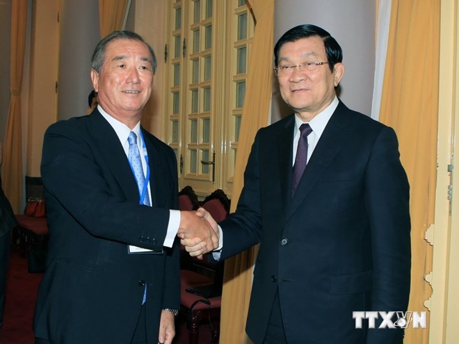 Presiden Vietnam,  Truong Tan Sang menerima delegasi Kamar Dagang dan Industri Jepang - ảnh 1