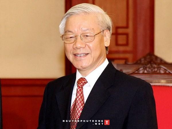 Sekjen Nguyen Phu Trong menerima Duta Besar Federasi Rusia di Vietnam Konstatin Vnukov - ảnh 1