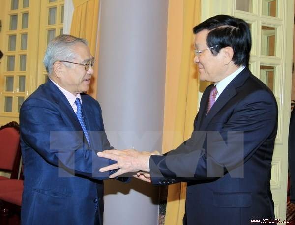 Presiden Truong Tan Sang menerima delegasi Asosiasi Persahabatan Jepang-Vietnam kawasan Kansai - ảnh 1