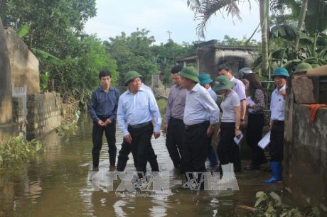 ຮອງນາຍົກລັດຖະມົນຕີ ຟ້າມບີ່ງມິງ ເຮັດວຽກກັບແຂວງ ແທງຮ໋ວາ ກ່ຽວກັບສະພາບຝົນຕົກນ້ຳຖ້ວມ - ảnh 1