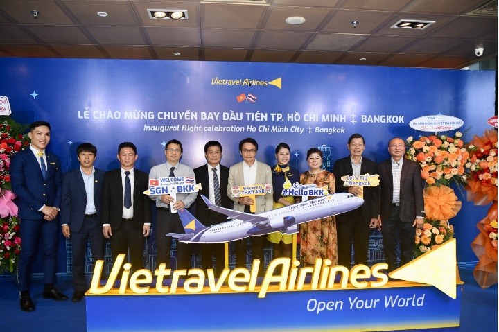 Vietravel Airlines ເປີດ​ສາຍ​ການ​​​ບິນ​ສາ​ກົນ ນະ​ຄອນ ໂຮ່​ຈີ​ມິນ - ບາງກອກ - ảnh 1