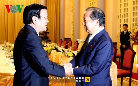 サン国家主席、二階会長と会見 - ảnh 1